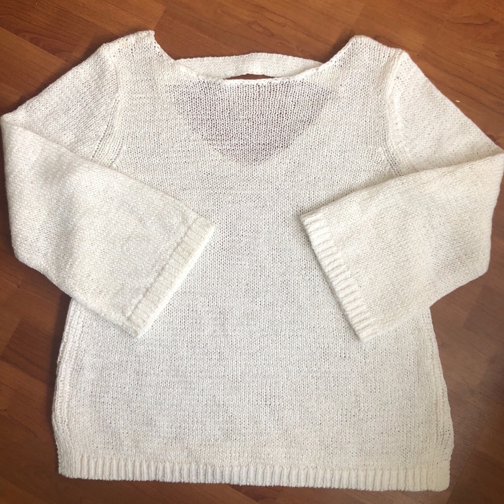 LOFT white sweater top